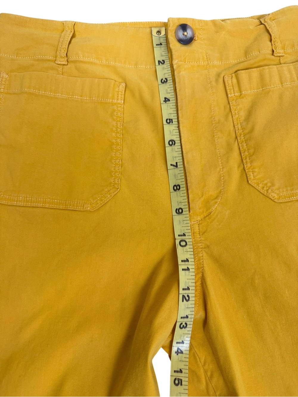 Maeve The Colette Yellow Wide Leg Crop Pants Size 32 - Picture 8 of 11